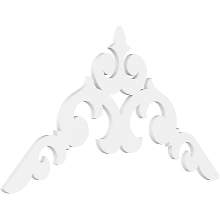 Ekena Millwork Pitch Kendall Architectural Grade PVC Gable Pediment, 60"W x 30"H x 1"P (12/12) GPP060X030X100KEN